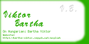 viktor bartha business card